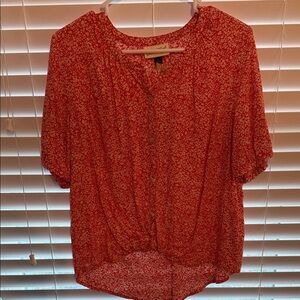 Universal Thread Red Floral Blouse